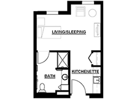 Floor Plan Memory Care Studio S